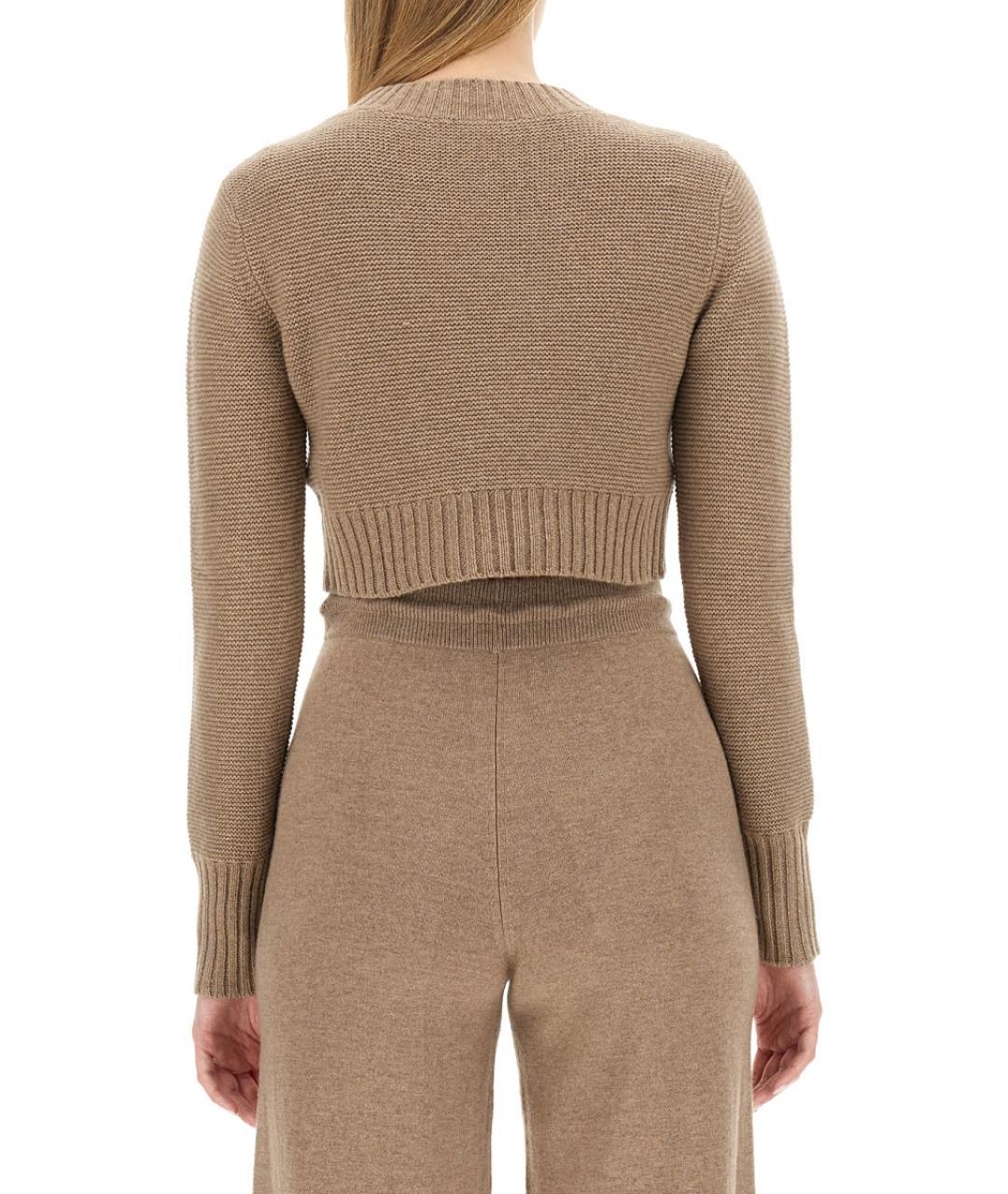 MAX MARA Коричневый кашемировый джемпер / свитер, фото 4