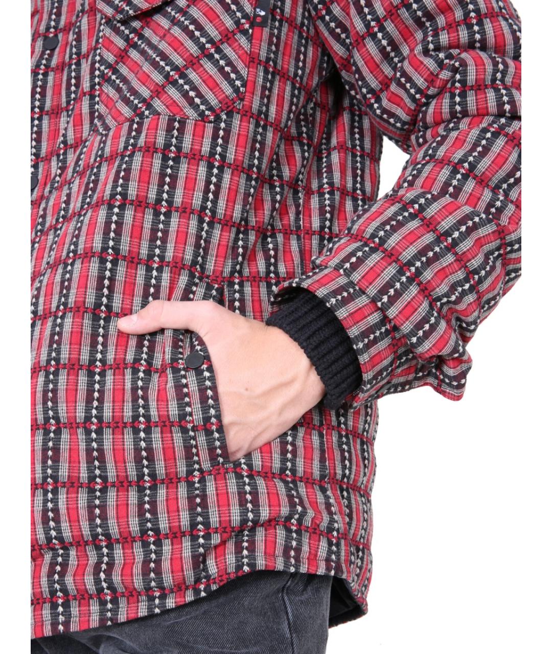 OFF-WHITE Красная хлопковая кэжуал рубашка, фото 5