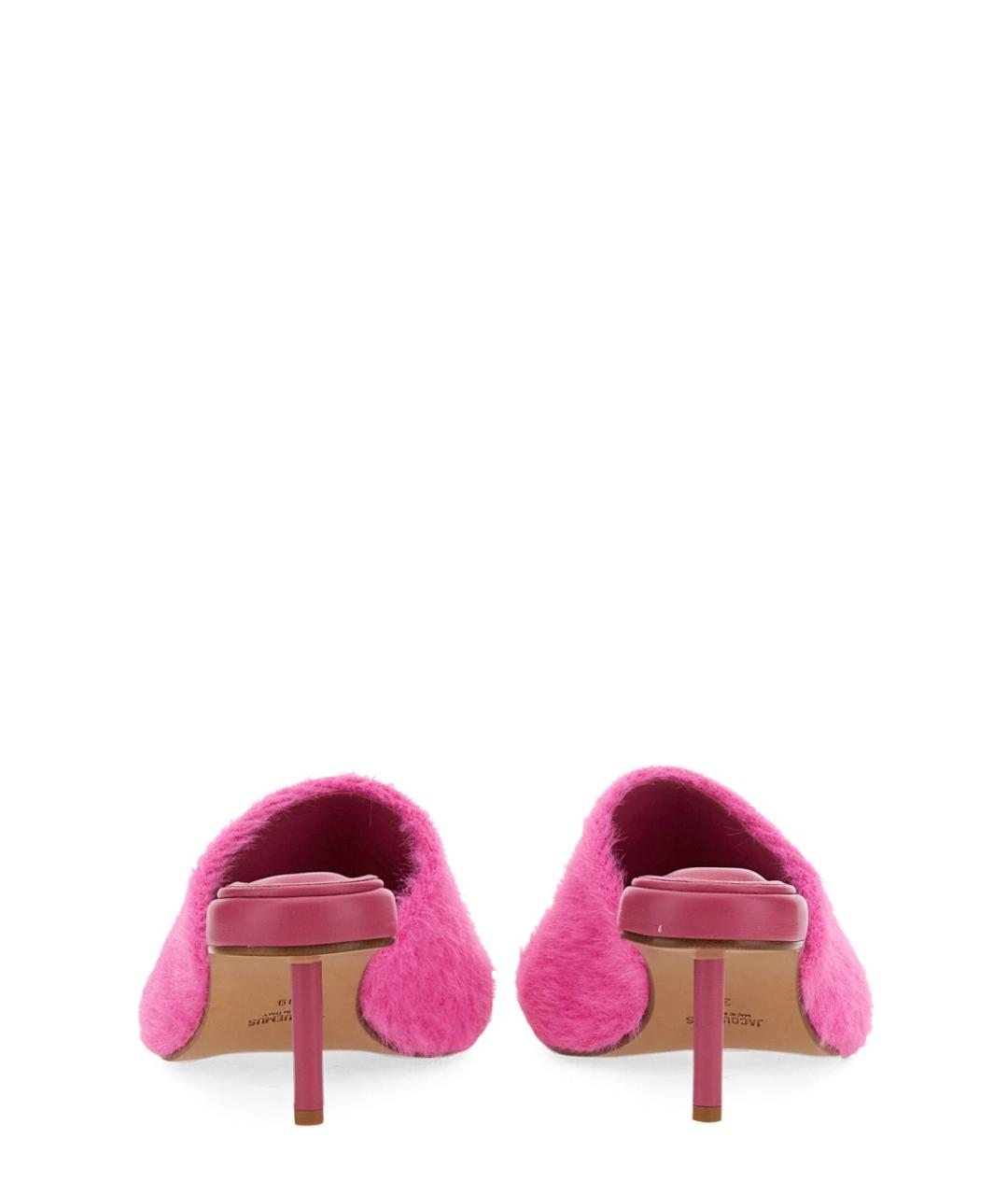 JACQUEMUS Розовые синтетические мюли, фото 3