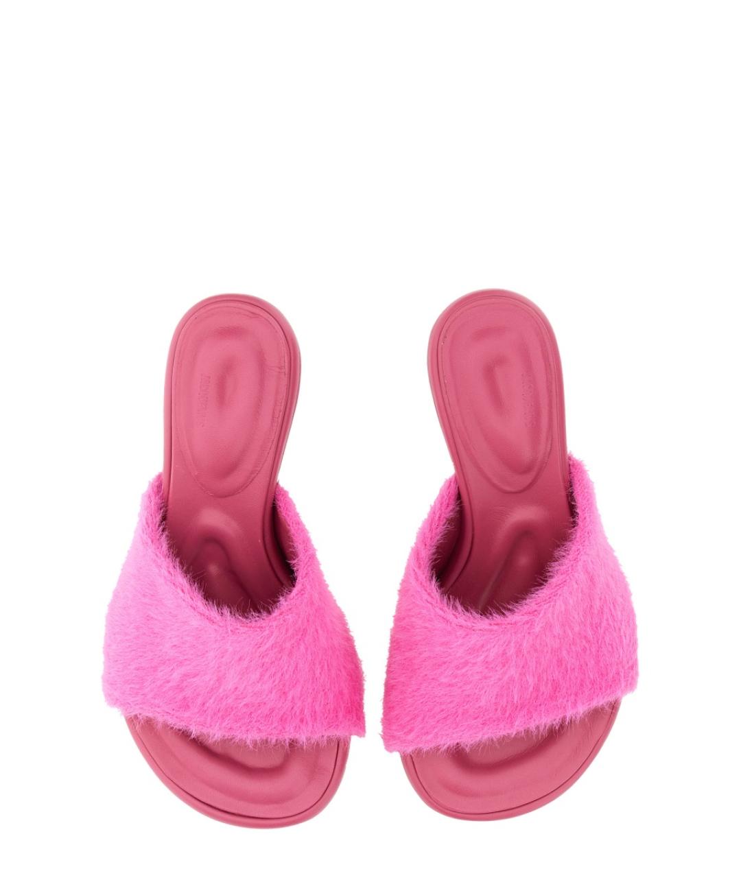 JACQUEMUS Розовые синтетические мюли, фото 4