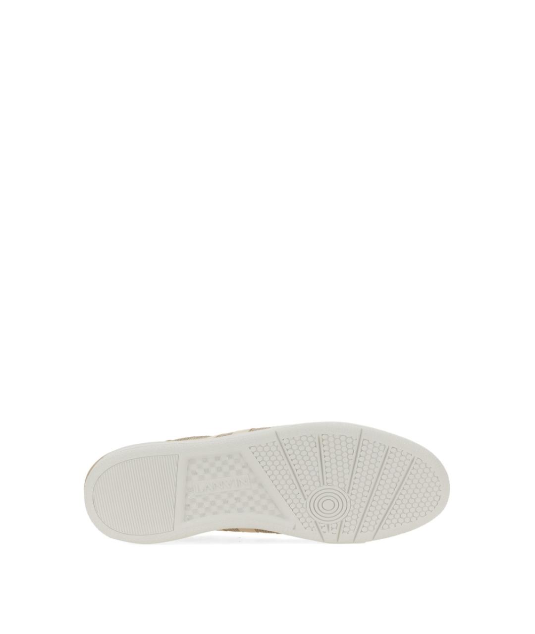 LANVIN Бежевые синтетические кеды, фото 5