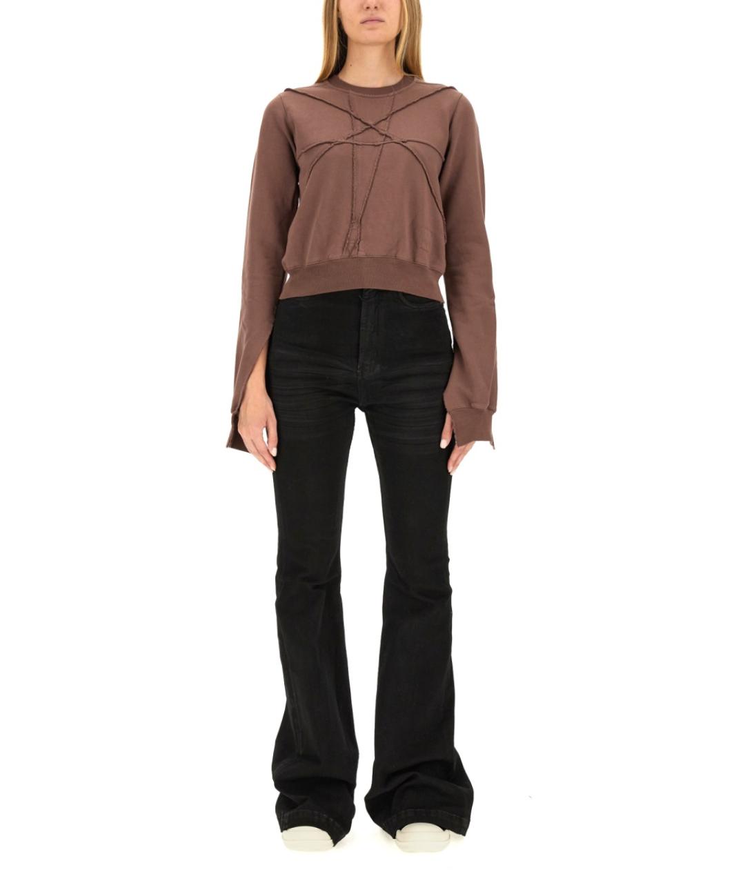 RICK OWENS DRKSHDW Коричневый хлопковый джемпер / свитер, фото 2