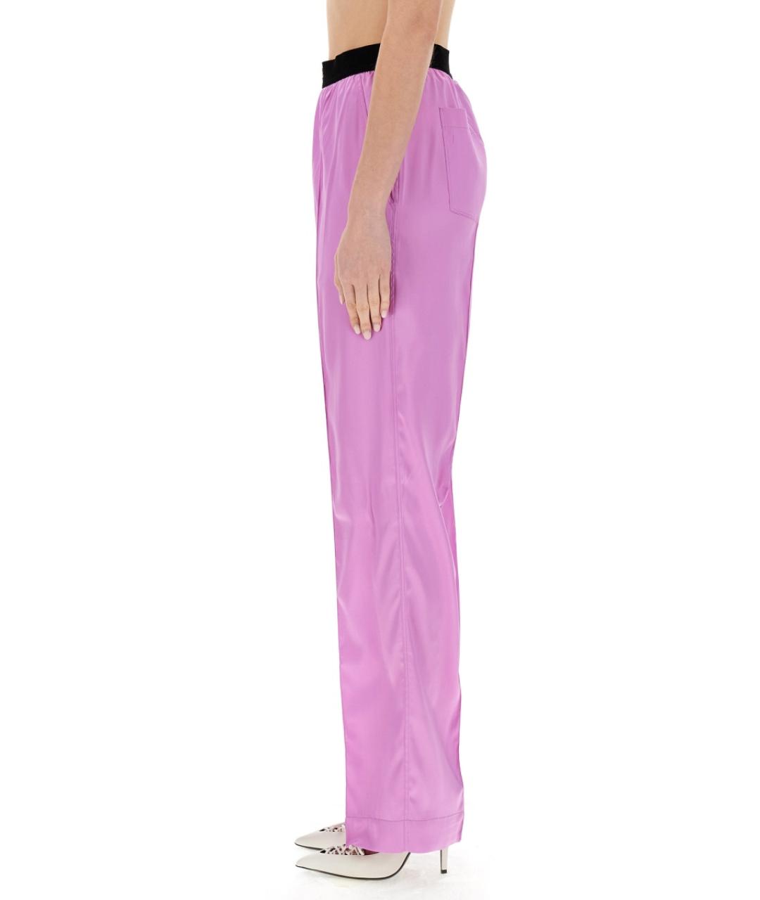 TOM FORD Розовые полиамидовые прямые брюки, фото 5