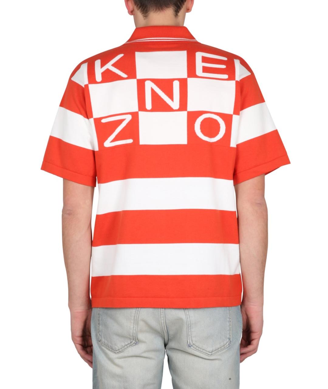 KENZO Мульти хлопковое поло с коротким рукавом, фото 4
