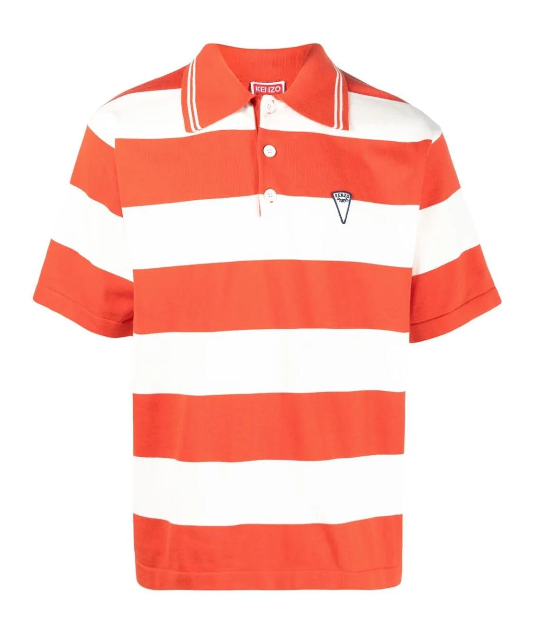 KENZO Мульти хлопковое поло с коротким рукавом, фото 1