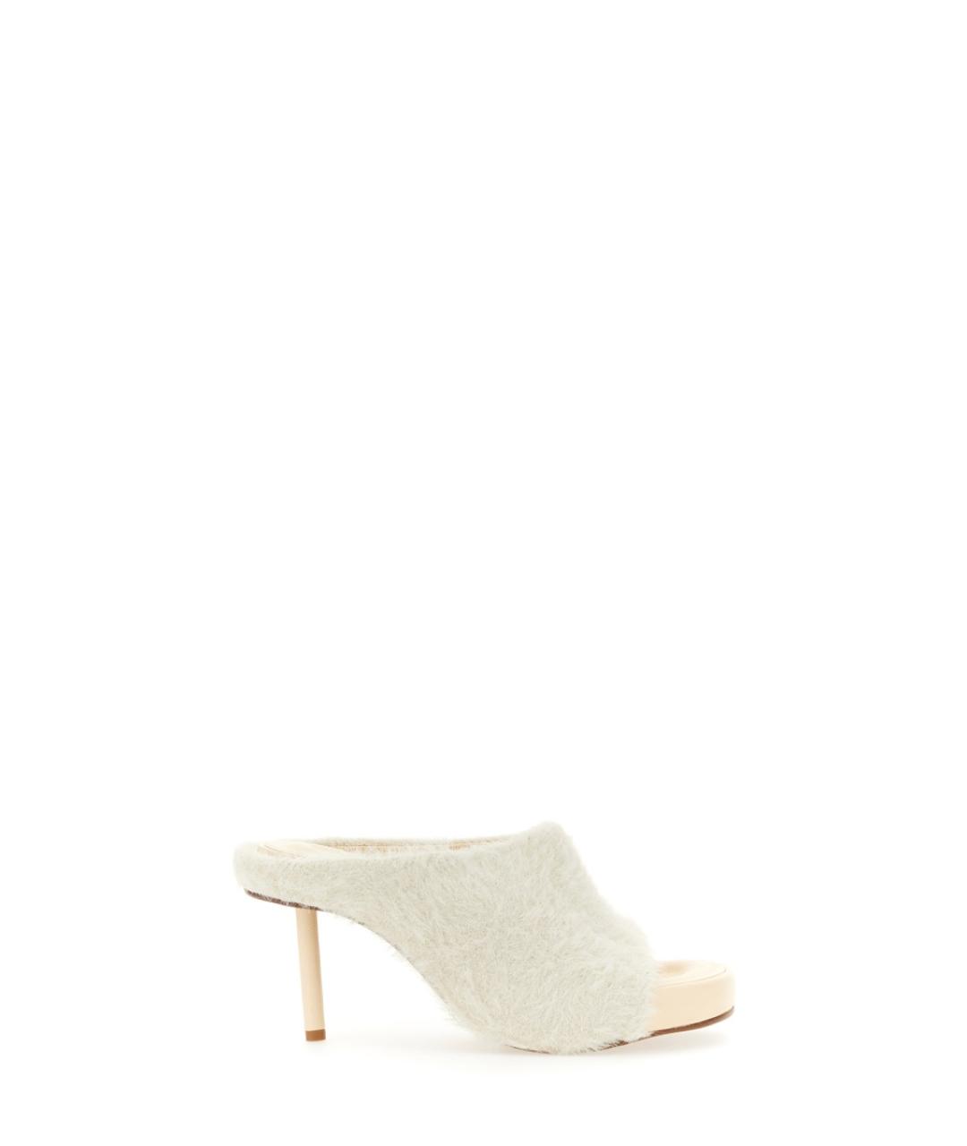 JACQUEMUS Белые синтетические мюли, фото 1
