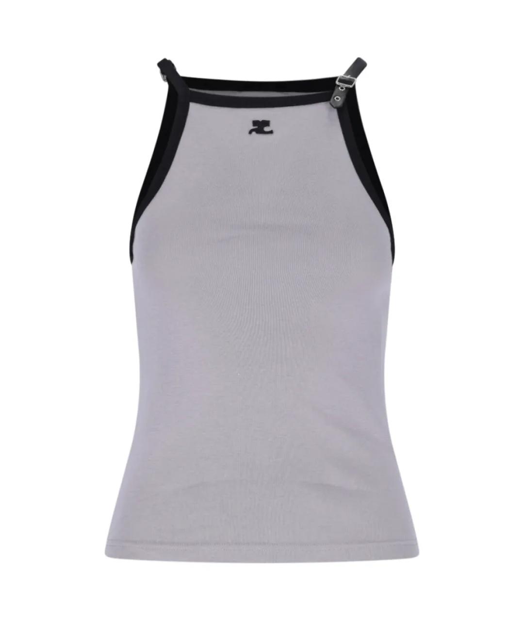 COURREGES Серая хлопковая майка, фото 1