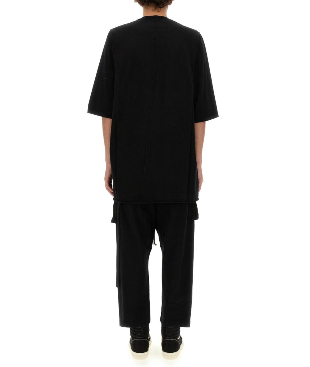 RICK OWENS DRKSHDW Черная хлопковая футболка, фото 4