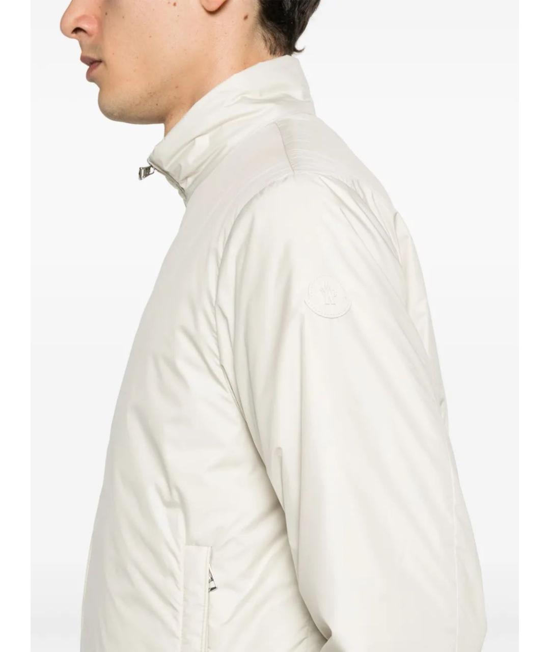 MONCLER Бежевая полиэстеровая куртка, фото 5