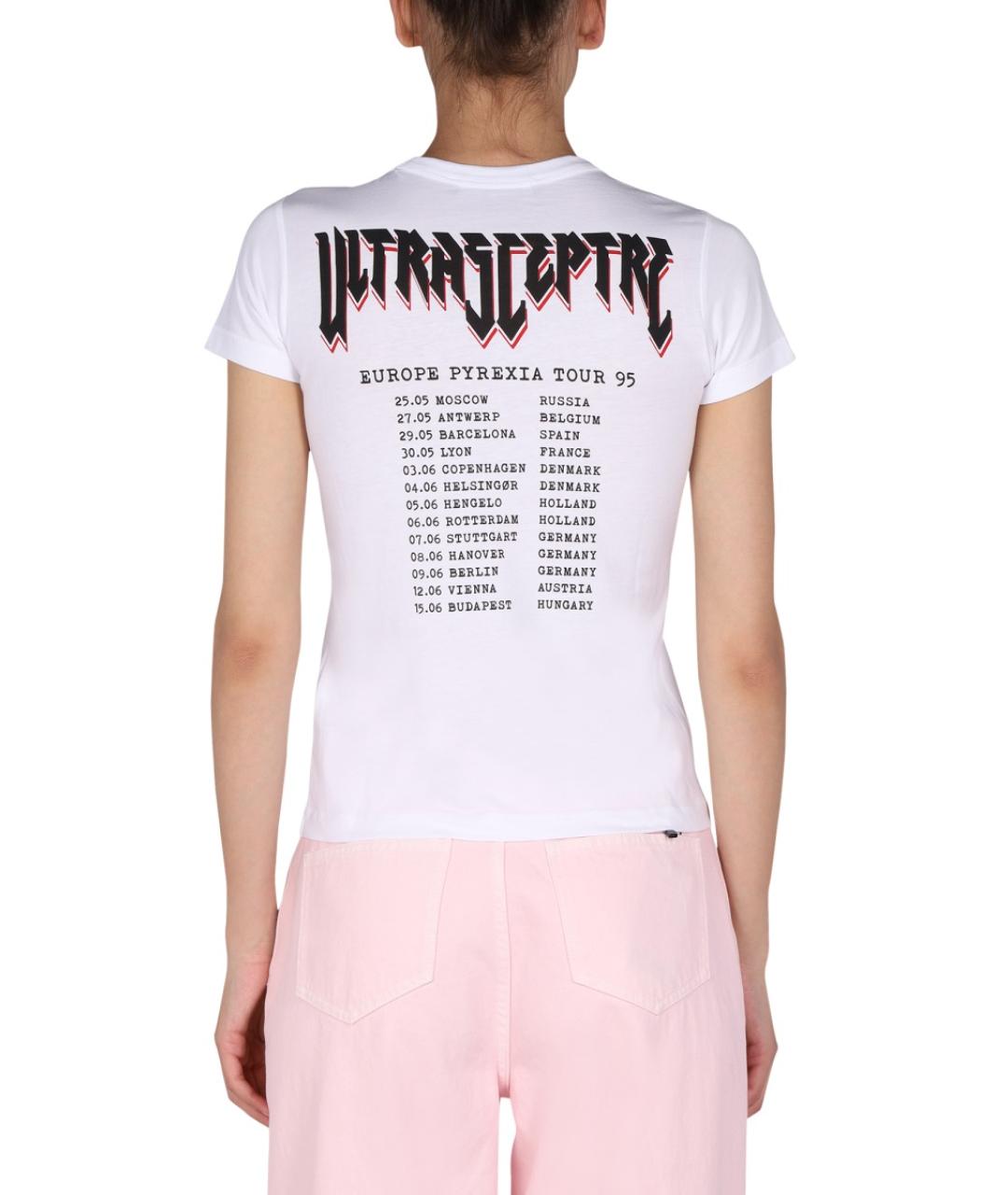 RAF SIMONS Белая хлопковая футболка, фото 4