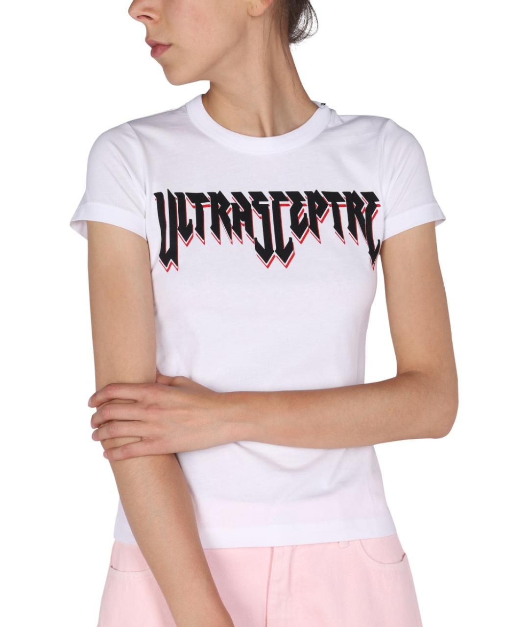 RAF SIMONS Белая хлопковая футболка, фото 5