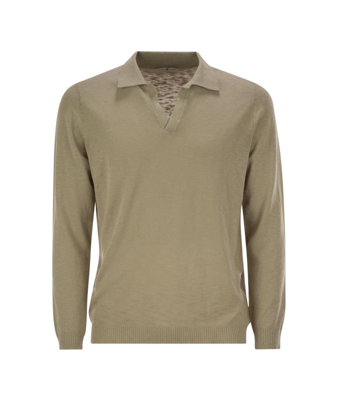 PT TORINO Бежевый хлопковый джемпер / свитер, фото 1