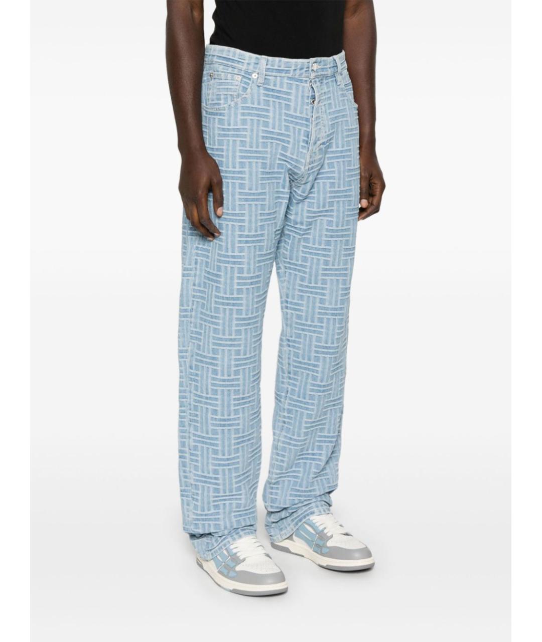 KENZO Синие хлопковые повседневные брюки, фото 3