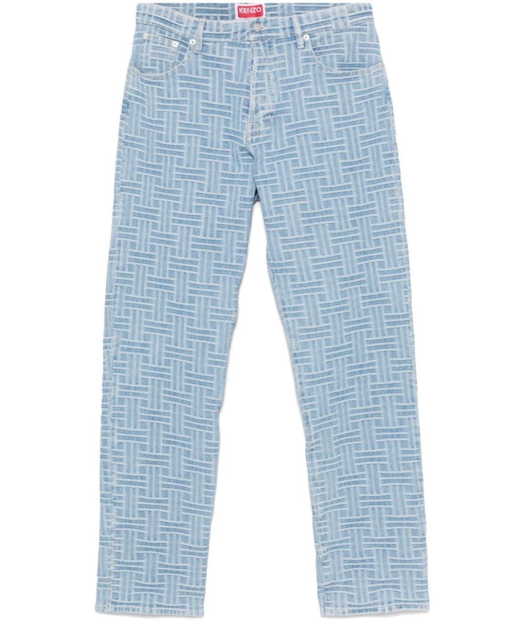 KENZO Синие хлопковые повседневные брюки, фото 1