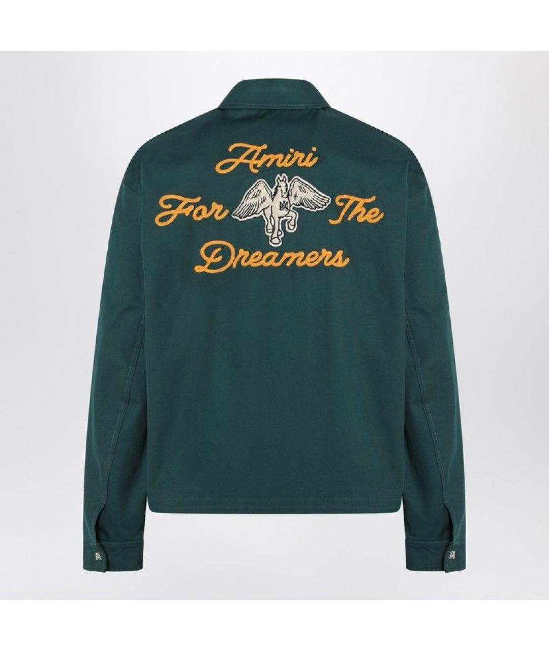 AMIRI Зеленая хлопковая кэжуал рубашка, фото 2