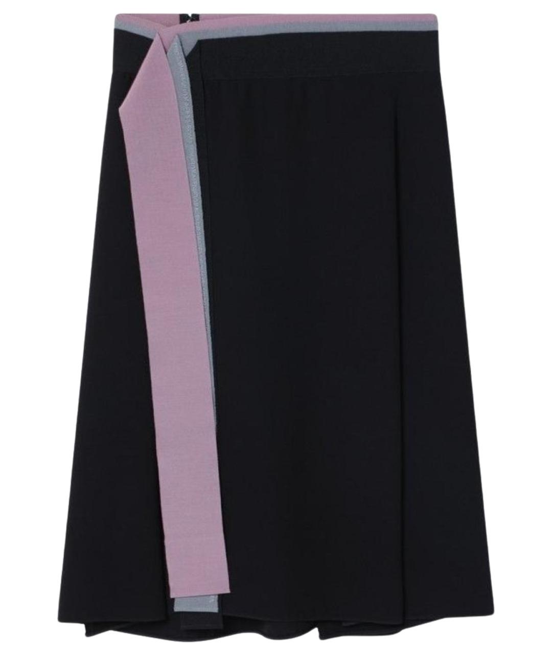 FENDI Черная шелковая юбка миди, фото 1