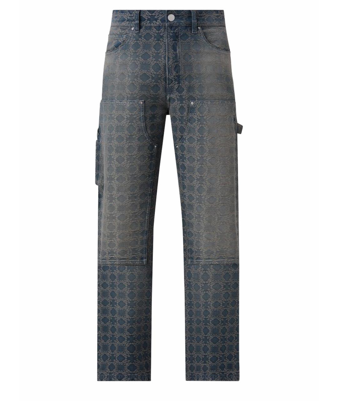 AMIRI Синие хлопковые прямые джинсы, фото 1