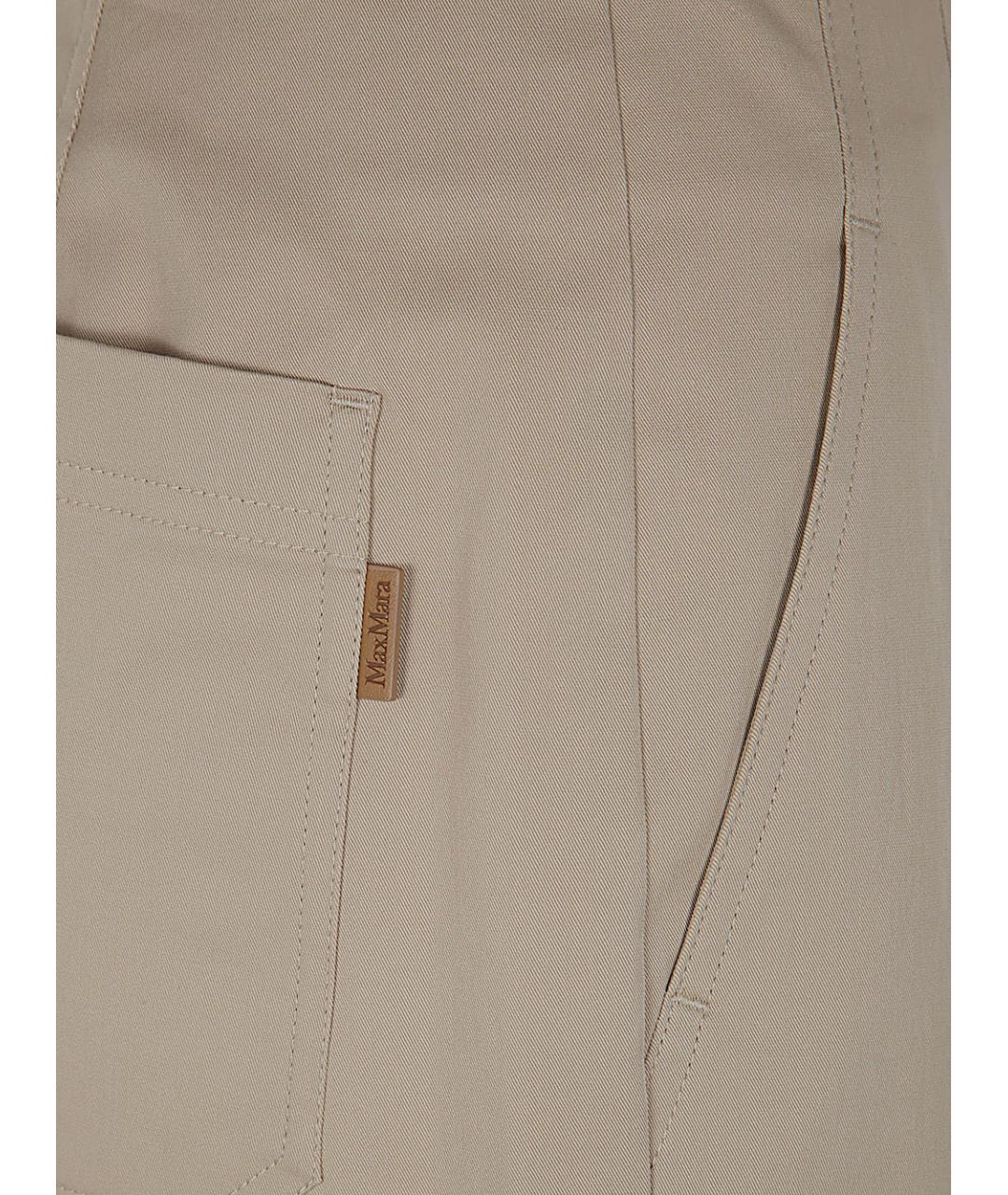 MAX MARA Бежевые вискозные прямые брюки, фото 3