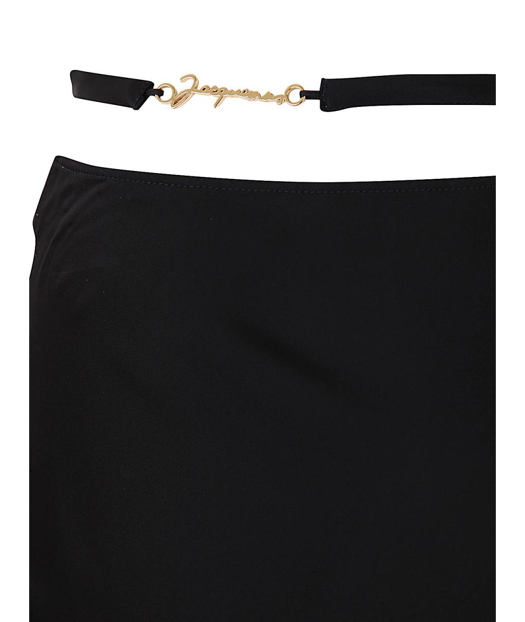 JACQUEMUS Черная вискозная юбка миди, фото 3