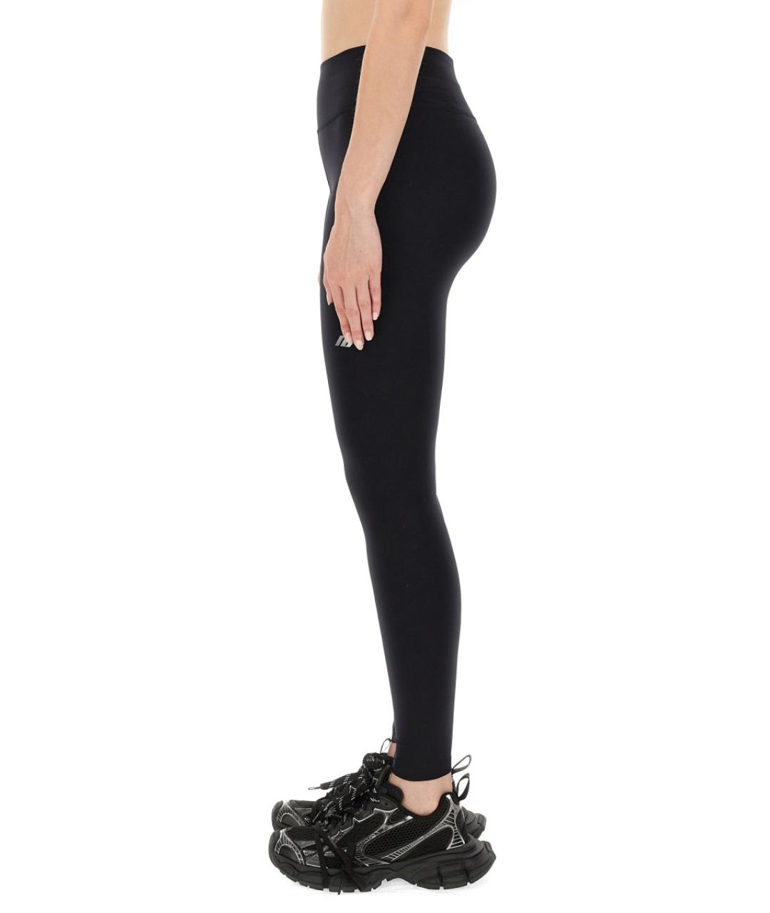 BALENCIAGA Черные полиамидовые леггинсы и велосипедки, фото 4