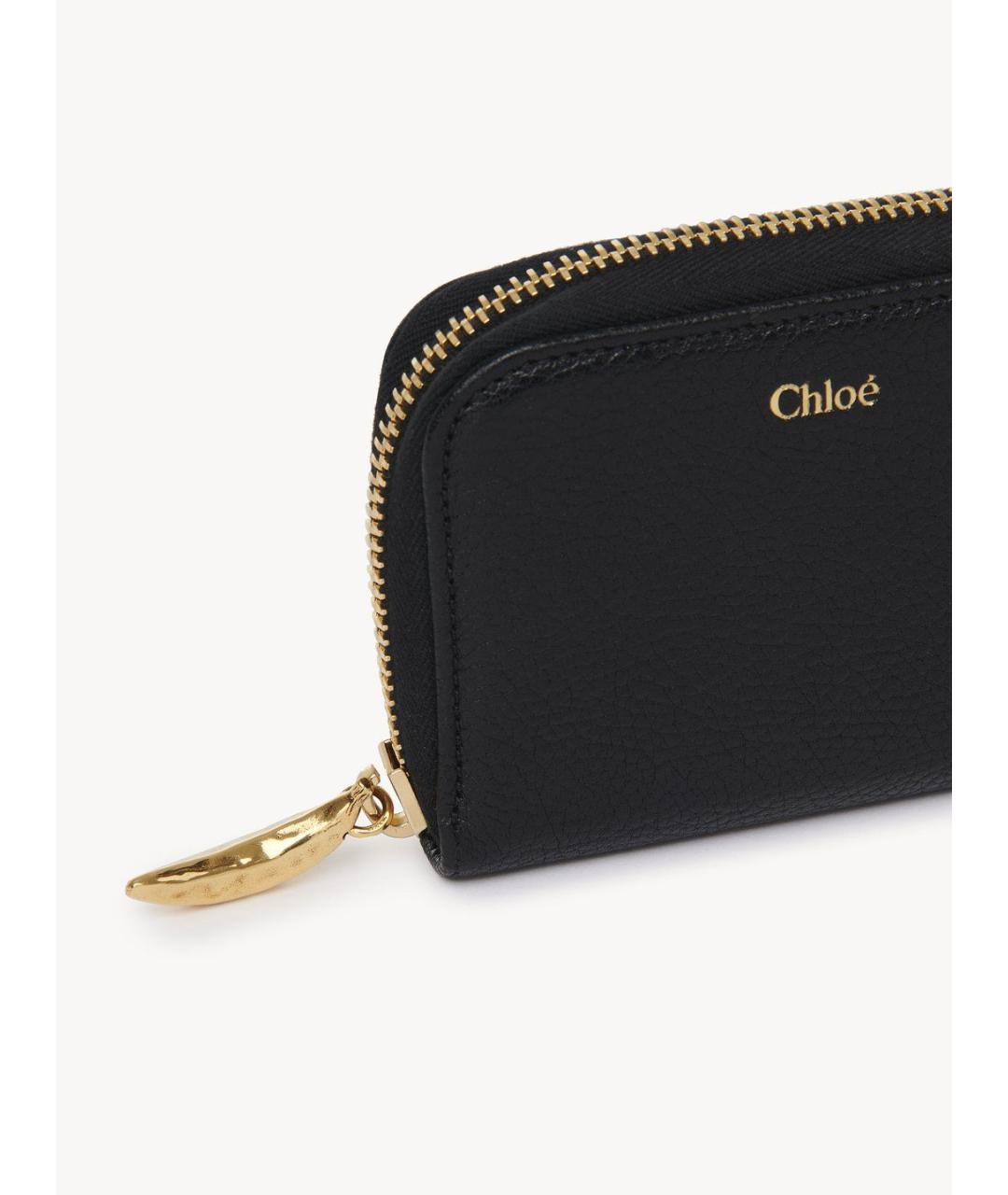 CHLOE Черный кожаный кошелек, фото 5