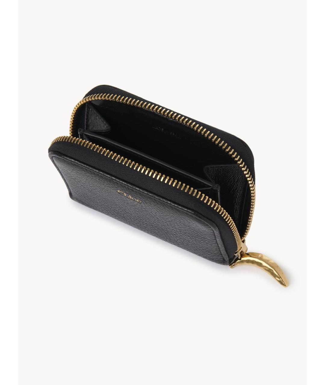 CHLOE Черный кожаный кошелек, фото 3
