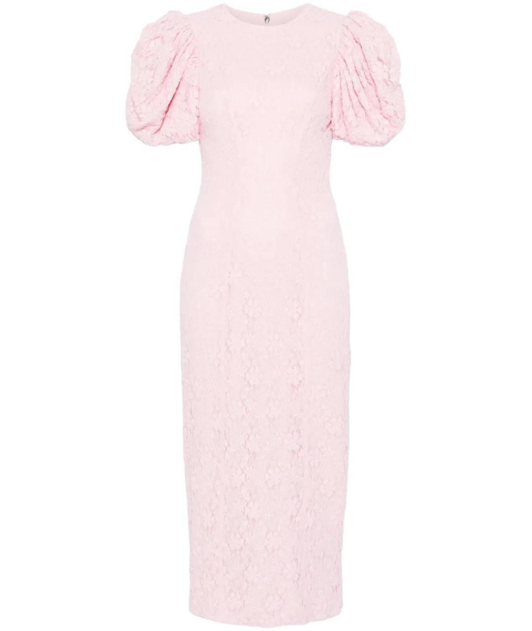 ROTATE Розовое полиамидовое коктейльное платье, фото 1