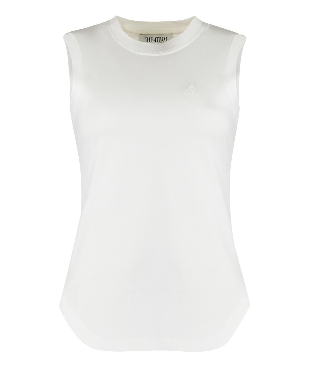 THE ATTICO Белая хлопковая майка, фото 1
