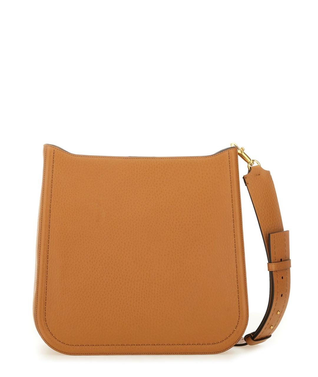 VALENTINO Бежевая кожаная сумка через плечо, фото 3