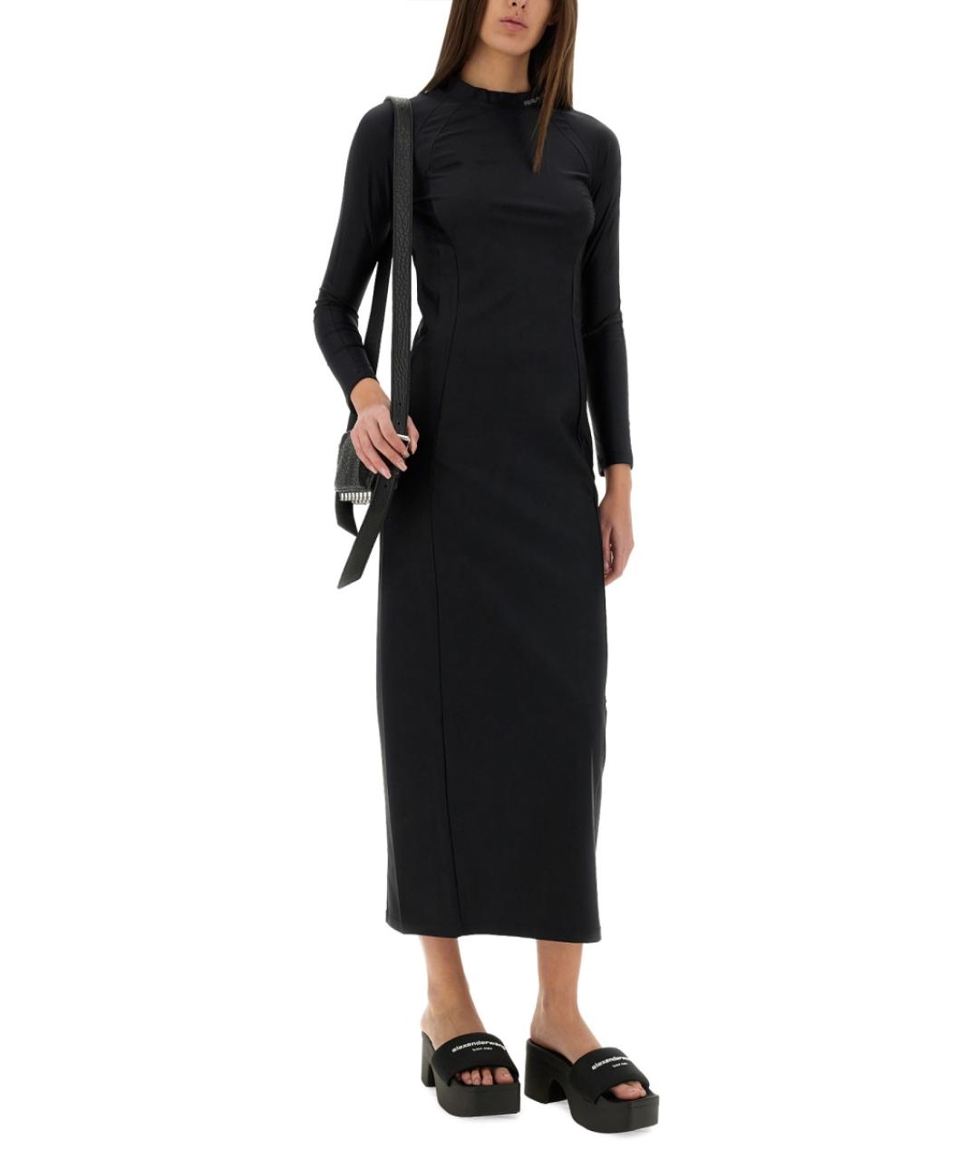 T BY ALEXANDER WANG Черное полиамидовое повседневное платье, фото 3