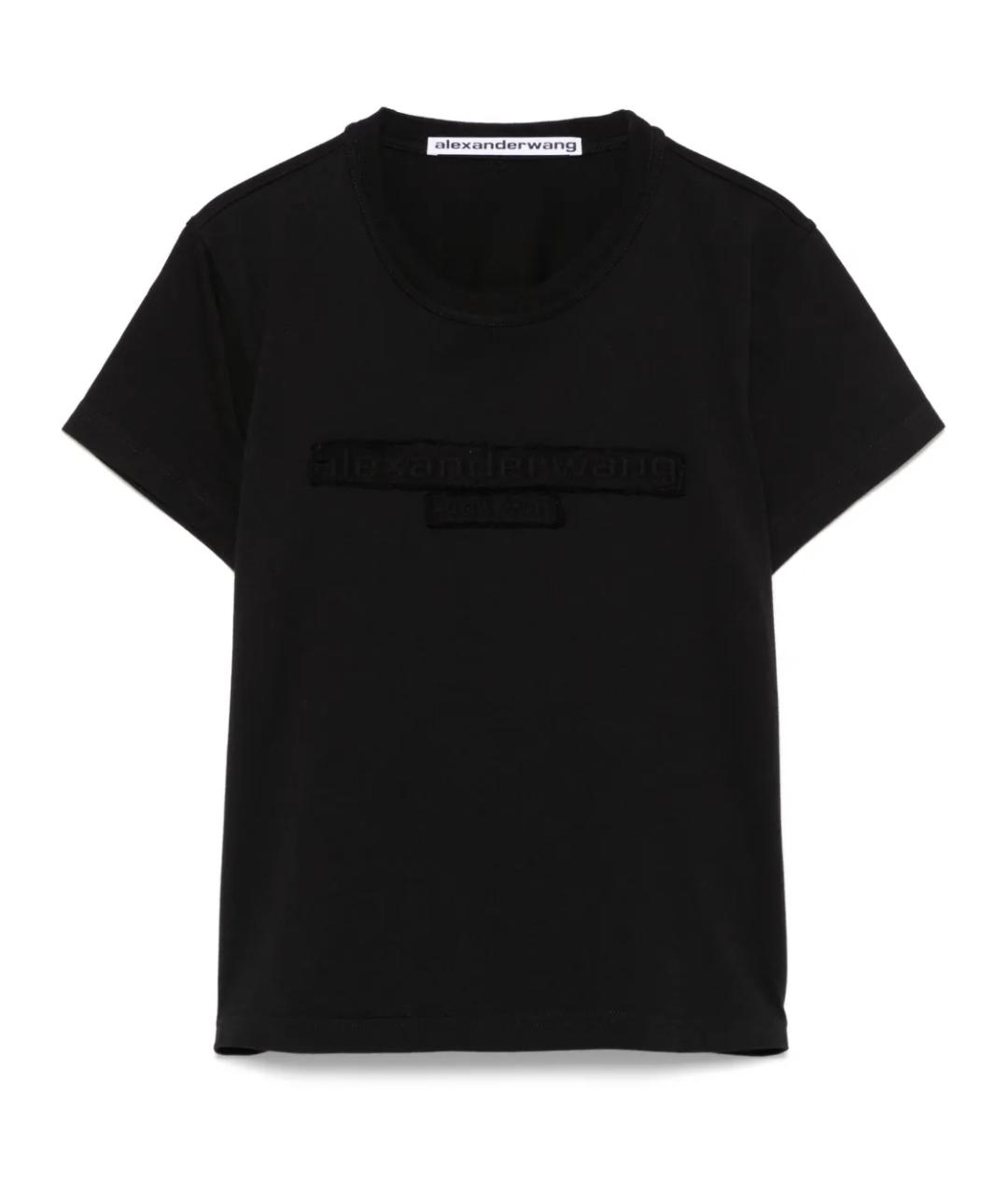 ALEXANDER WANG Черная хлопковая футболка, фото 1