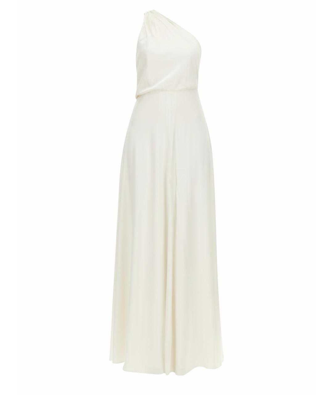 MAX MARA Белое шелковое вечернее платье, фото 1