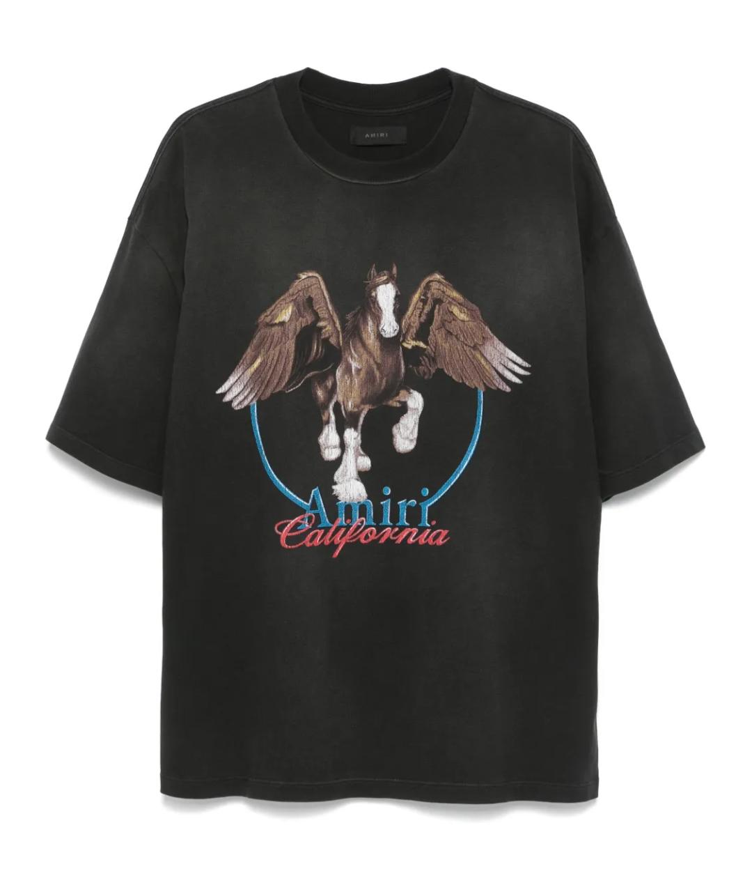 AMIRI Черная хлопковая футболка, фото 1