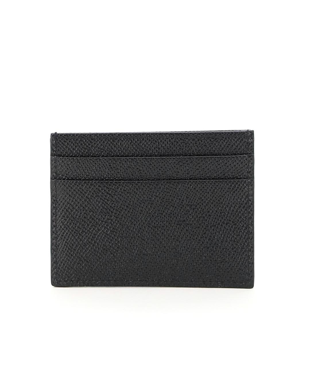 DOLCE&GABBANA Черный кожаный кардхолдер, фото 3
