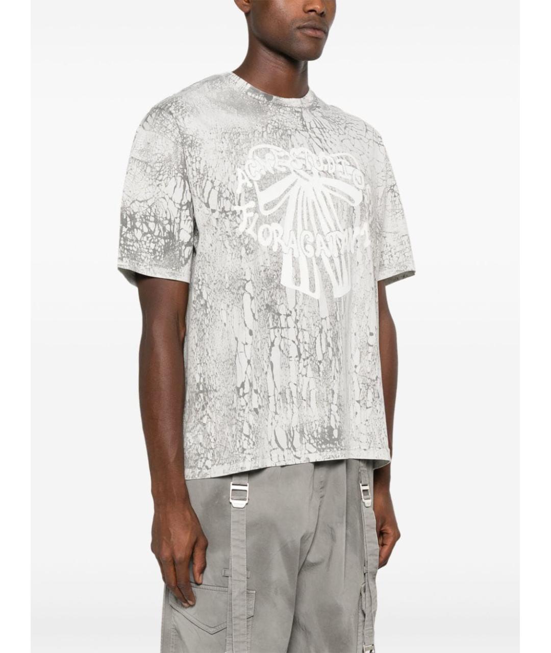 ACNE STUDIOS Мульти хлопковая футболка, фото 4