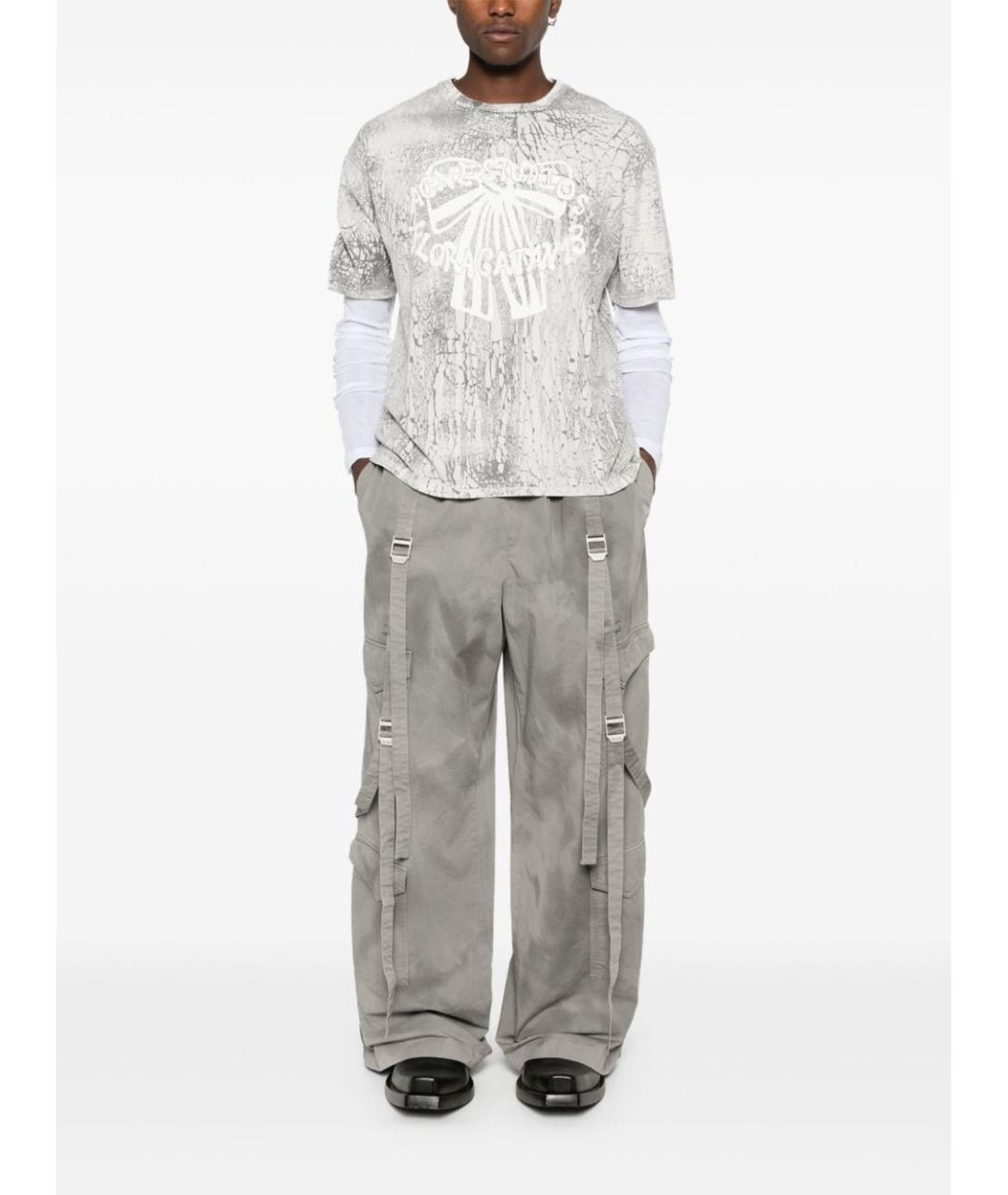 ACNE STUDIOS Мульти хлопковая футболка, фото 2