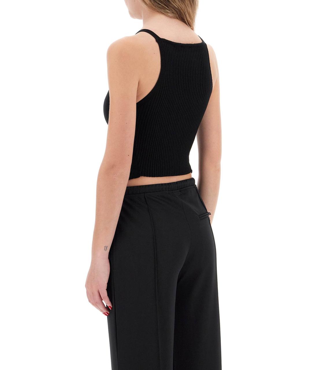 COURREGES Черная хлопковая майка, фото 3