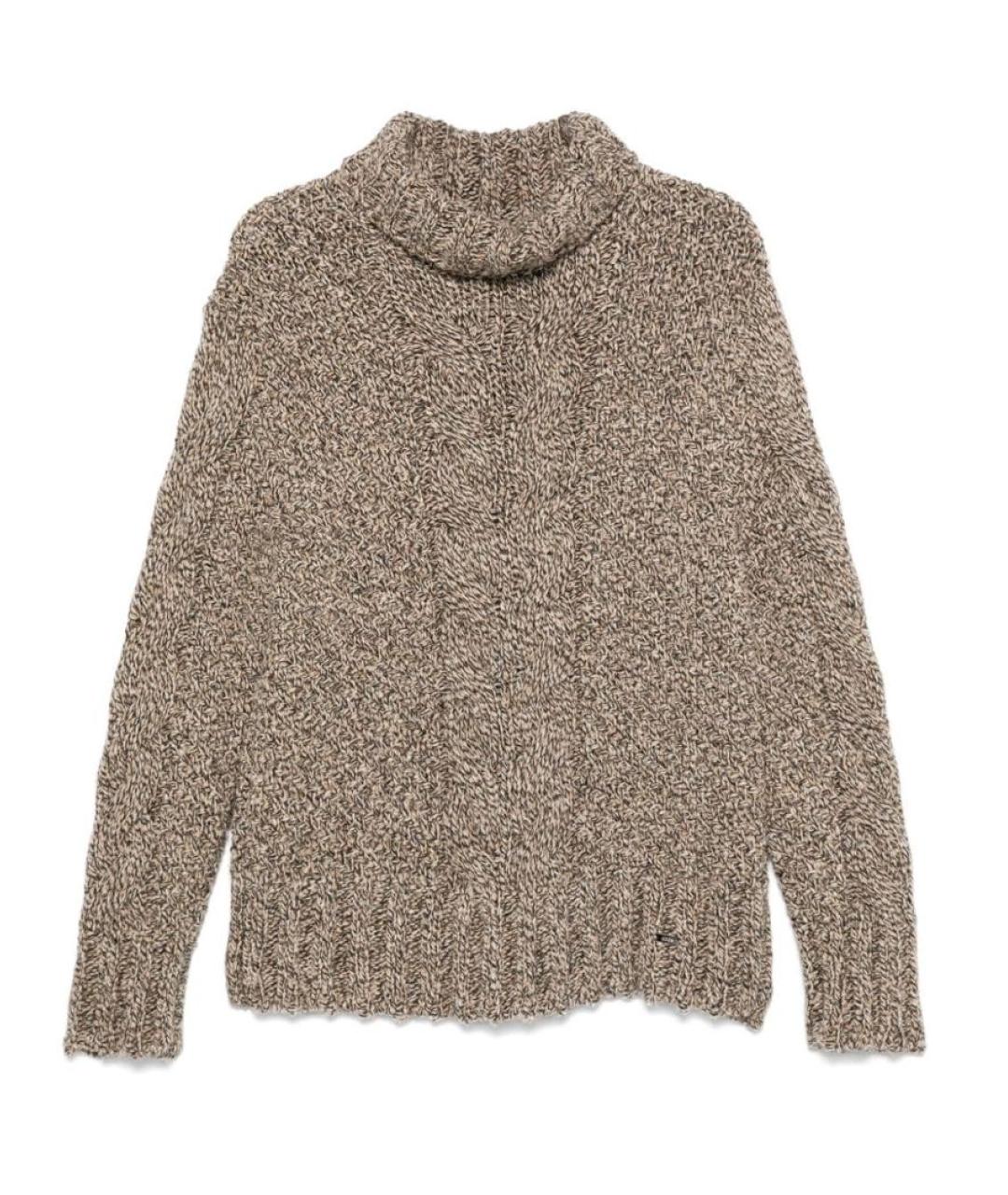 KITON Коричневый шерстяной джемпер / свитер, фото 1