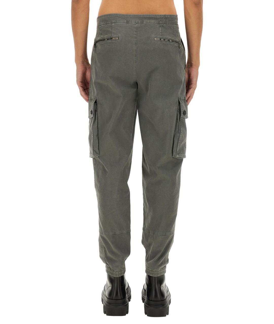 DOLCE&GABBANA Серые хлопковые повседневные брюки, фото 4