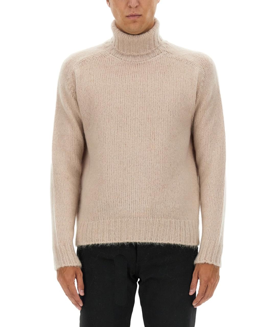 TOM FORD Бежевый шерстяной джемпер / свитер, фото 5