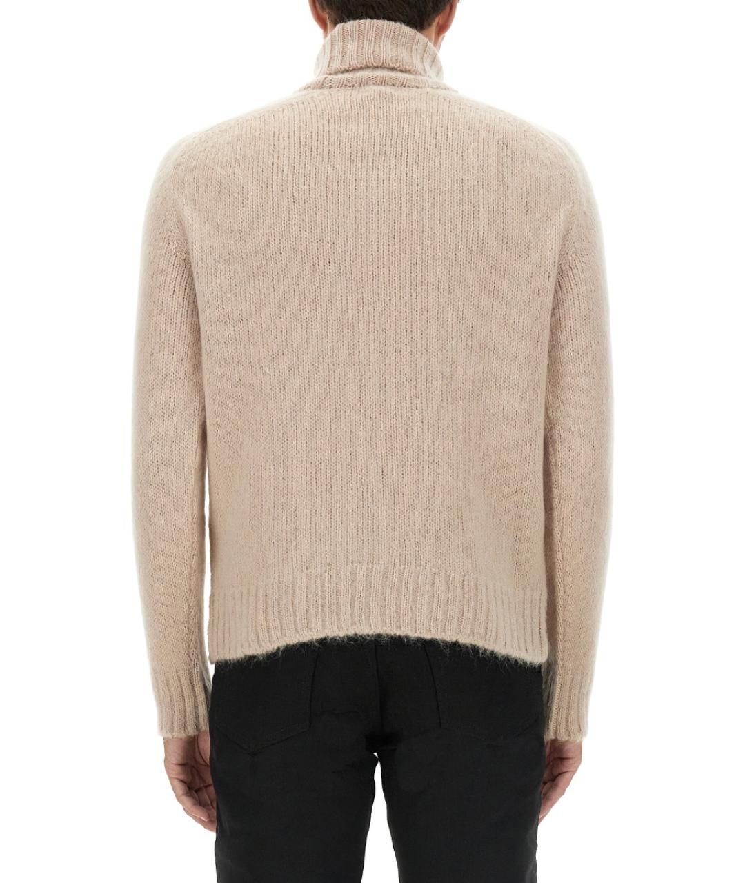 TOM FORD Бежевый шерстяной джемпер / свитер, фото 3