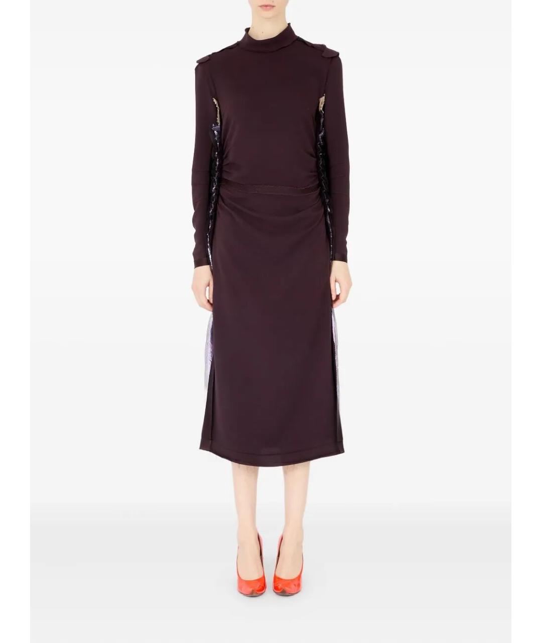 MAISON MARGIELA Черное шелковое повседневное платье, фото 3