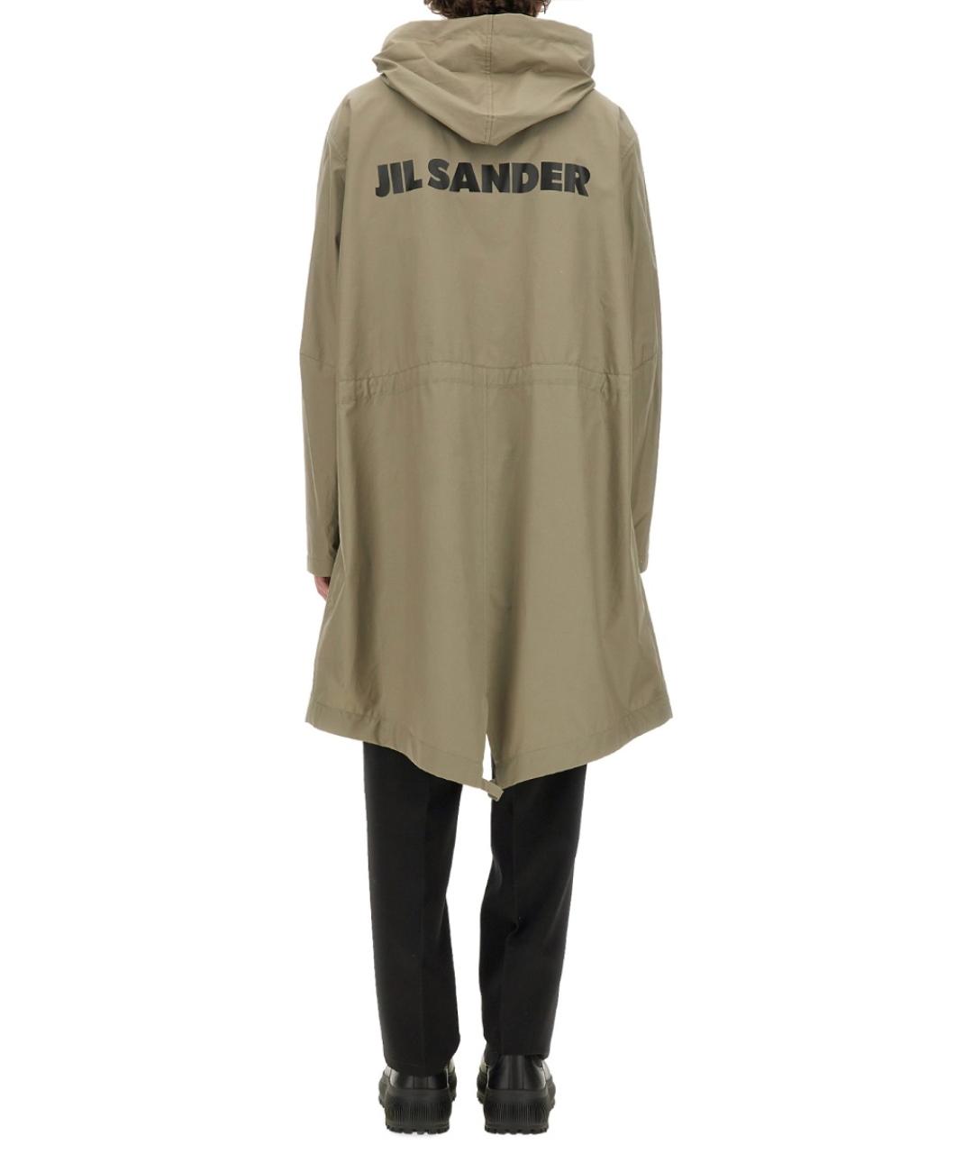 JIL SANDER Зеленая хлопковая парка, фото 4
