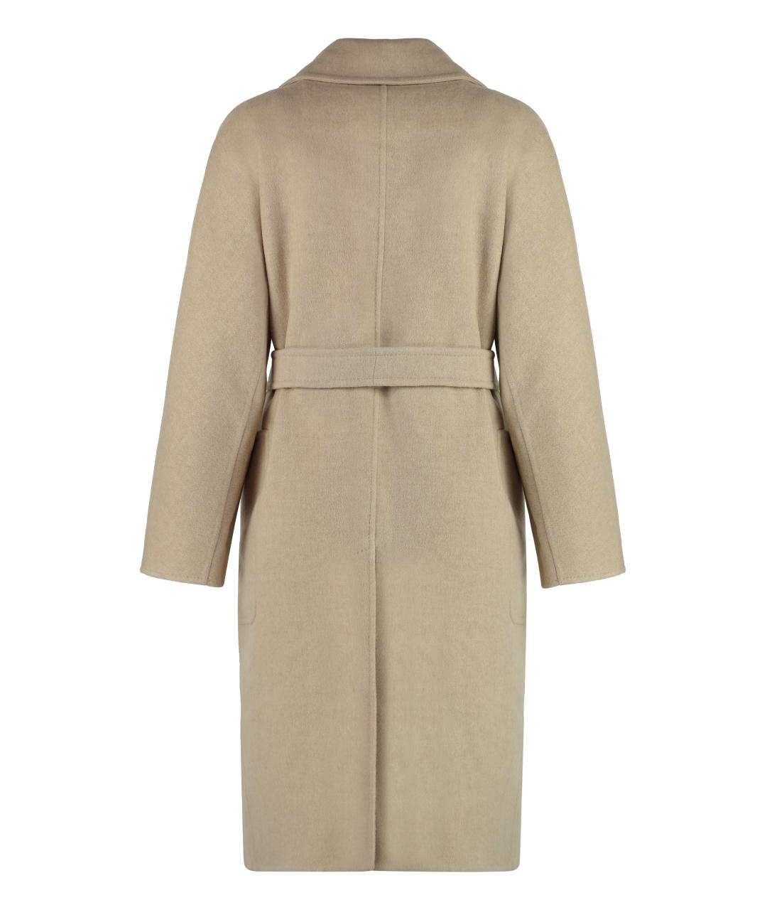 MAX MARA Бежевое шерстяное пальто, фото 2