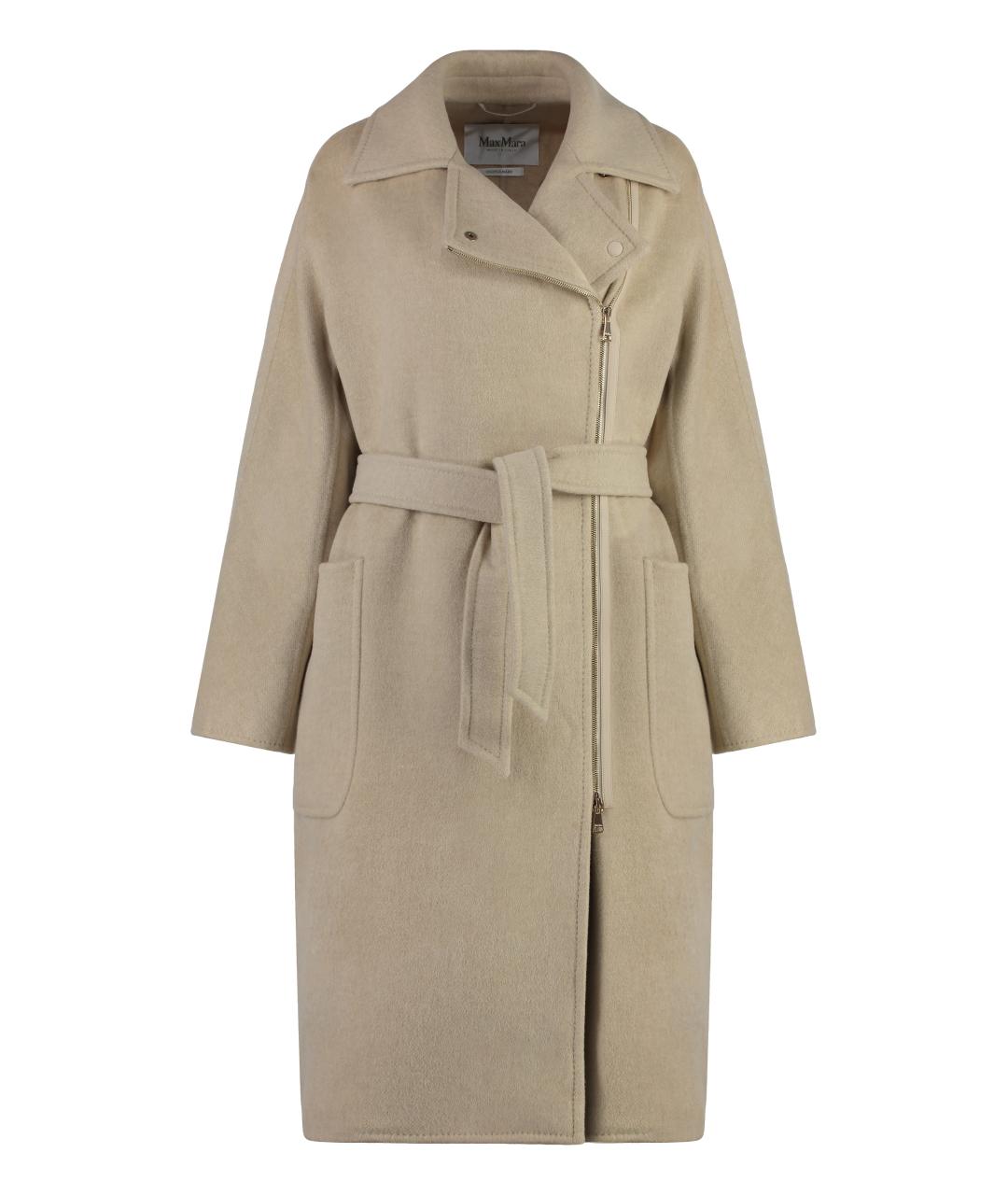MAX MARA Бежевое шерстяное пальто, фото 1