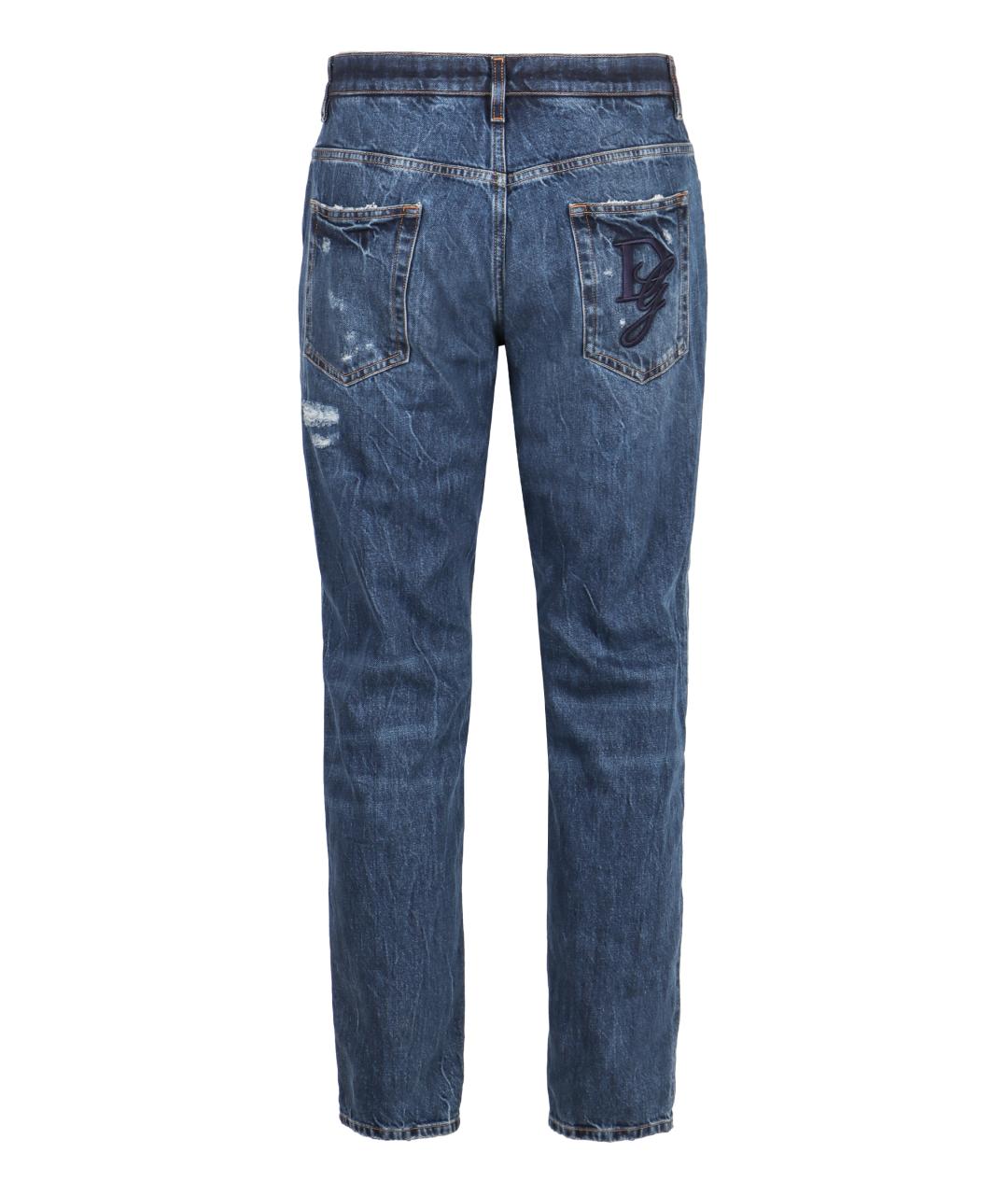 DOLCE&GABBANA Синие хлопковые джинсы скинни, фото 2