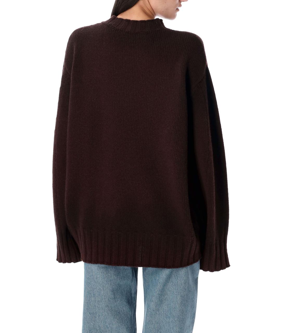 THE ATTICO Коричневый шерстяной джемпер / свитер, фото 3