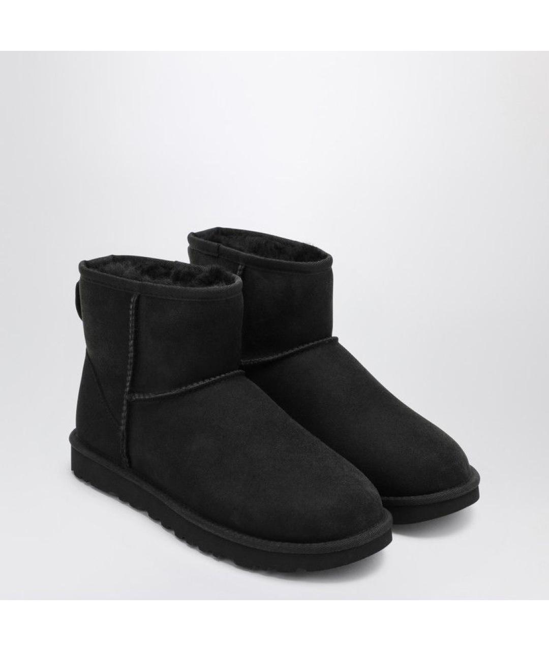 UGG AUSTRALIA Черные нубуковые ботинки, фото 2
