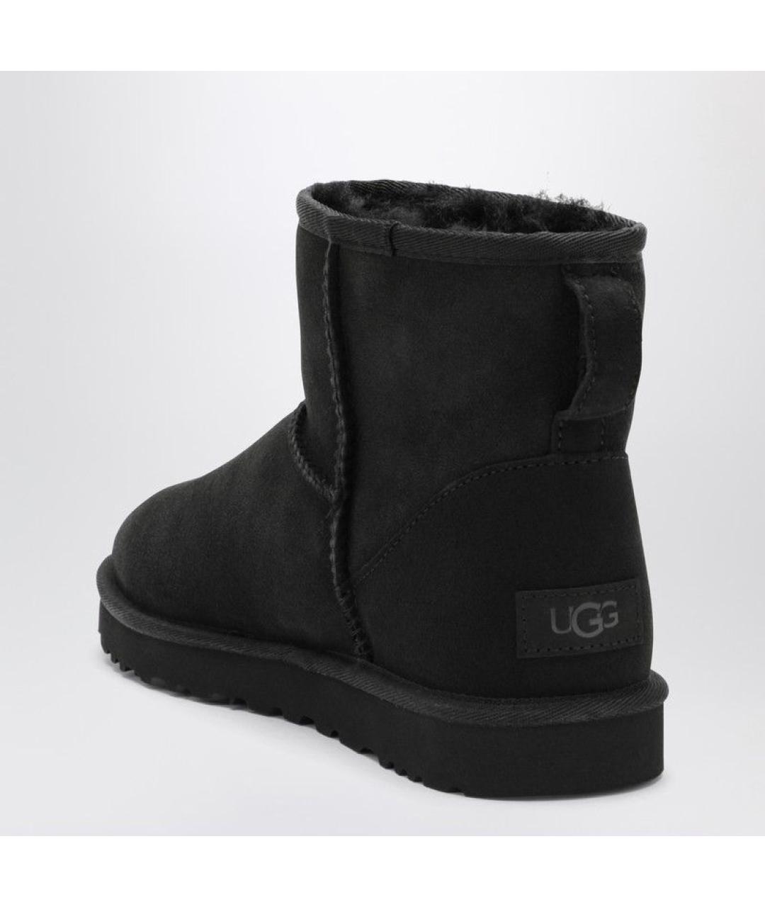 UGG AUSTRALIA Черные нубуковые ботинки, фото 3