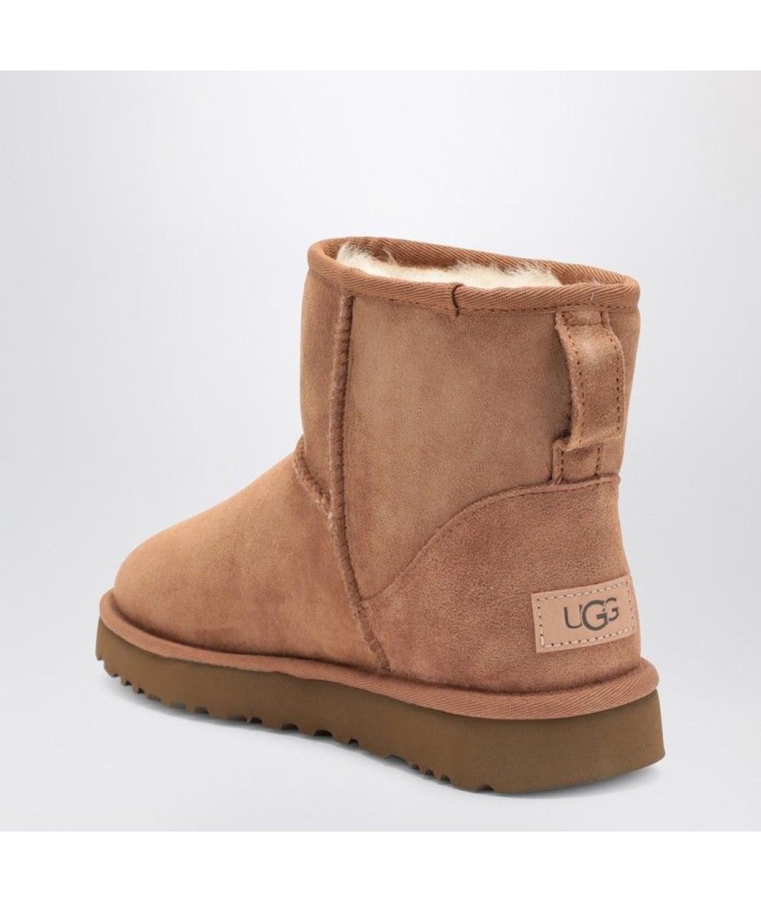 UGG AUSTRALIA Коричневые нубуковые ботинки, фото 3